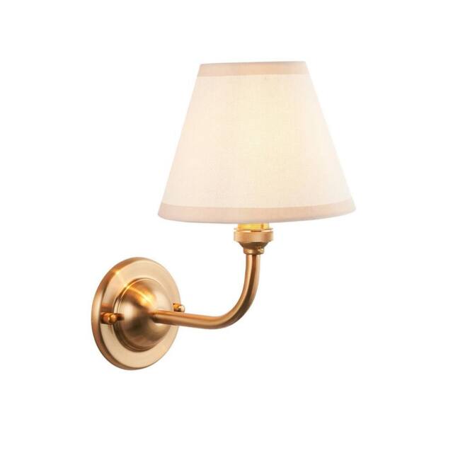 Netlighting Dome Arc Wall Light Fabric Ivy Shade 16cm B22 in White