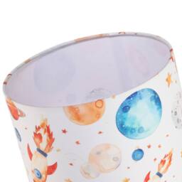 Happy Homewares Colourful Space Themed Kids Lamp Shade with Rockets Planets & Stars - Size: 10 inches - thumbnail 5