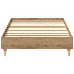 Berkfield Home Bed Frame No Mattress Artisan Oak 90x190 cm Single Engineered Wood in Brown - thumbnail 5