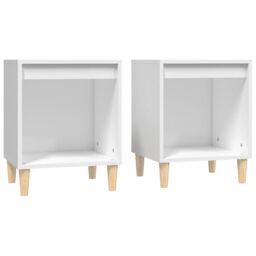 Berkfield Home Bedside Cabinets 2 pcs White 40x35x50 cm - Size: 40 x 35 x 50 cm - thumbnail 2