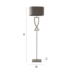 ValueLights Katniss Brushed Chrome Industrial Tall Floor Lamp in Silver - thumbnail 8