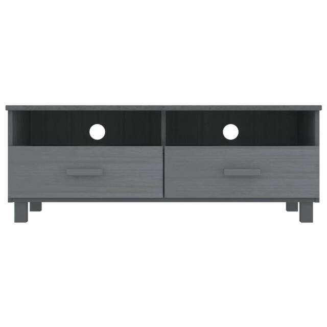 Berkfield Home TV Cabinet HAMAR Dark Grey 106x40x40 cm Solid Wood Pine - Size: 106 x 40 x 40 cm - image 1