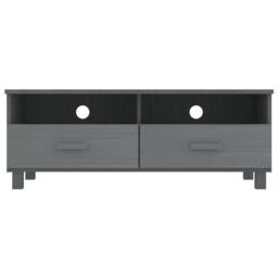 Berkfield Home TV Cabinet HAMAR Dark Grey 106x40x40 cm Solid Wood Pine - Size: 106 x 40 x 40 cm