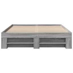 Berkfield Home Bed Frame without Mattress Grey Sonoma 120x190 cm Small Double Engineered Wood - thumbnail 5