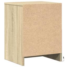Berkfield Home Stylish Bedside Cabinets with LED Lights 2 pcs Sonoma Oak Enginee in Light Oak - thumbnail 8