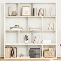 Berkfield Home Book Cabinet White 132x29x141.5 cm Engineered Wood - thumbnail 1