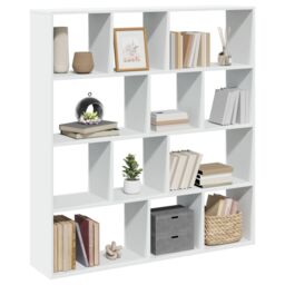 Berkfield Home Book Cabinet White 132x29x141.5 cm Engineered Wood - thumbnail 4