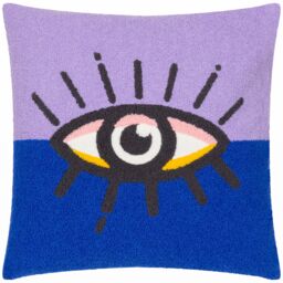 Heya Home All Eyes On You Boucle Cushion in Purple - Size: 45 cm x 45 cm - thumbnail 1