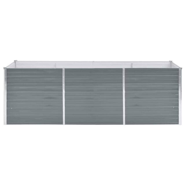 Berkfield Home Garden Raised Bed Galvanised Steel 240x80x77 cm Grey - Size: 240 x 80 x 77 cm - image 1