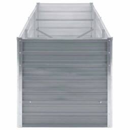 Berkfield Home Garden Raised Bed Galvanised Steel 240x80x77 cm Grey - Size: 240 x 80 x 77 cm - thumbnail 4