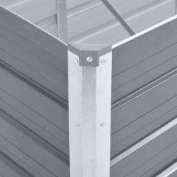 Berkfield Home Garden Raised Bed Galvanised Steel 240x80x77 cm Grey - Size: 240 x 80 x 77 cm - thumbnail 6