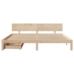 Berkfield Home Bed Frame with Drawers without Mattress 200x200 cm in Brown - thumbnail 4