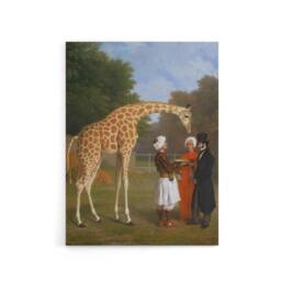 "Artery8 Nubian Giraffe Oil Painting Agasse Canvas Wall Art Print - Size: W18"" x H24""" - thumbnail 1