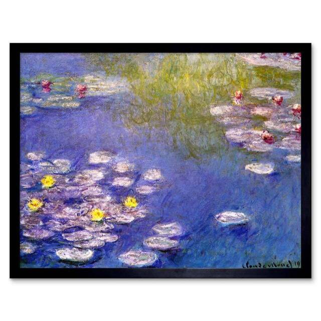 "Artery8 Claude Monet Nympheas At Giverny Old Master Painting Framed Art Print in Blue - Size: W12"" x H16""" - image 1