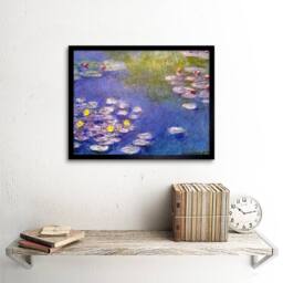 "Artery8 Claude Monet Nympheas At Giverny Old Master Painting Framed Art Print in Blue - Size: W12"" x H16""" - thumbnail 2