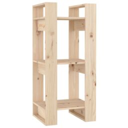 Berkfield Home Book Cabinet/Room Divider 41x35x91 cm Solid Wood Pine in Brown - Size: 41 x 35 x 91 cm - thumbnail 2