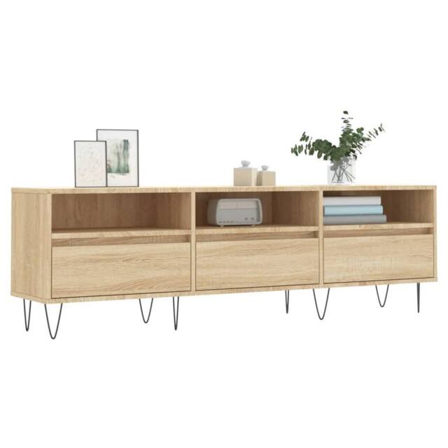 Berkfield Home TV Cabinet Sonoma Oak 150x30x44.5 cm Engineered Wood in Brown - image 1