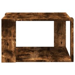Berkfield Home Coffee Table Smoked Oak 51.5x51.5x30 cm Engineered Wood in Brown - thumbnail 5