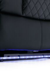 More4Homes Broadway 2 Seater Cinema Electric Recliner Chair USB Charging LED Base in Black - thumbnail 4