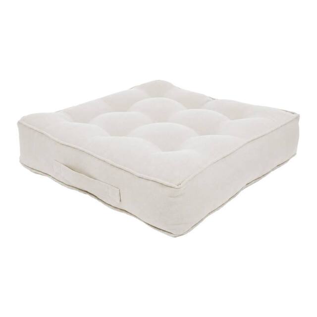 Harbour Housewares Square Armchair Booster Cushion - 50 x 50cm in Cream - Size: 50 x 50 cm - image 1