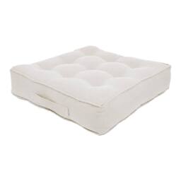 Harbour Housewares Square Armchair Booster Cushion - 50 x 50cm in Cream - Size: 50 x 50 cm