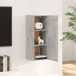 Berkfield Home Hanging Cabinet Concrete Grey 35x34x90 cm Engineered Wood - Size: 35 x 34 x 90 cm - thumbnail 1