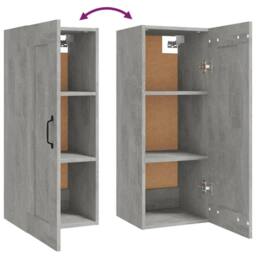Berkfield Home Hanging Cabinet Concrete Grey 35x34x90 cm Engineered Wood - Size: 35 x 34 x 90 cm - thumbnail 8