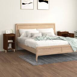 Berkfield Home Classic Bedside Cabinets 2 pcs Brown Oak 40x35x70 cm Engineered Wood - Size: 40 x 35 x 70 cm - thumbnail 1