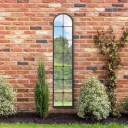 "MirrorOutlet Black Framed Arched Leaner Garden Wall Mirror 75"" X 16"" (190 X 40CM) - Size: 1 Pack" - thumbnail 6