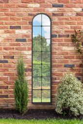 "MirrorOutlet Black Framed Arched Leaner Garden Wall Mirror 75"" X 16"" (190 X 40CM) - Size: 1 Pack" - thumbnail 1