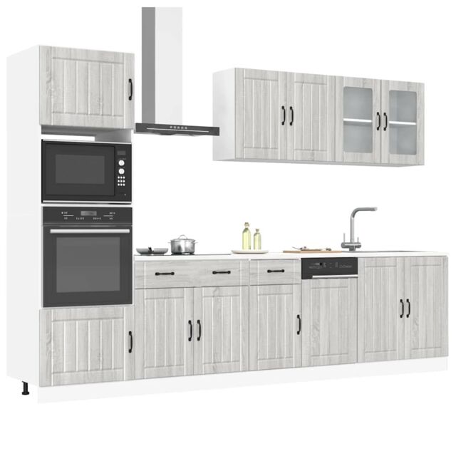 Berkfield Home 7 Piece Kitchen Cabinet Set Kalmar Grey Sonoma Engineered Wood - image 1