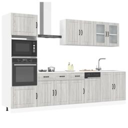 Berkfield Home 7 Piece Kitchen Cabinet Set Kalmar Grey Sonoma Engineered Wood - thumbnail 1
