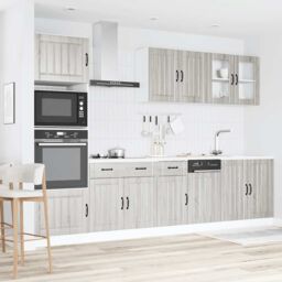Berkfield Home 7 Piece Kitchen Cabinet Set Kalmar Grey Sonoma Engineered Wood - thumbnail 3