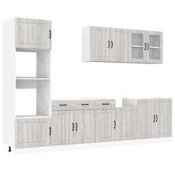 Berkfield Home 7 Piece Kitchen Cabinet Set Kalmar Grey Sonoma Engineered Wood - thumbnail 2