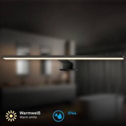 BRILONER Black LED Bathroom Mirror Light 10W 1000lm IP44 - thumbnail 4