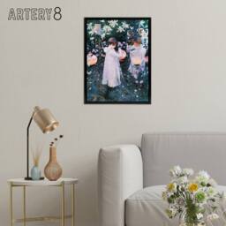 "Artery8 John Singer Sargent Carnation Lily Rose Framed Canvas Wall Art Print - Size: W12"" x H16""" - thumbnail 3