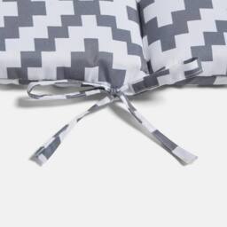 OHS 2 x Geo Print Garden Seat Pad Outdoor High Back Chair Cushion in Grey - thumbnail 6