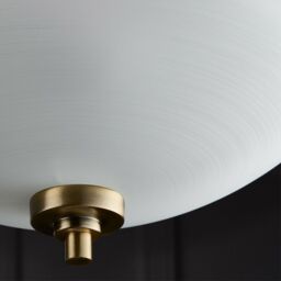 Loops Semi Flush Ceiling Light Antique Brass Glass 3 Bulb Feature Lamp Holder Fitting in Clear - thumbnail 5