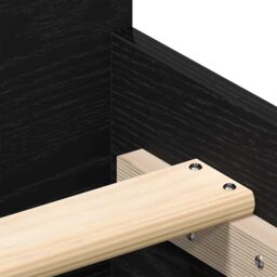Berkfield Home Bed Frame without Mattress Black Oak 180x200 cm Engineered Wood in Brown - thumbnail 9