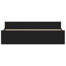 Berkfield Home Bed Frame without Mattress Black Oak 180x200 cm Engineered Wood in Brown - thumbnail 6