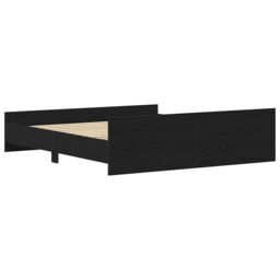 Berkfield Home Bed Frame without Mattress Black Oak 180x200 cm Engineered Wood in Brown - thumbnail 8