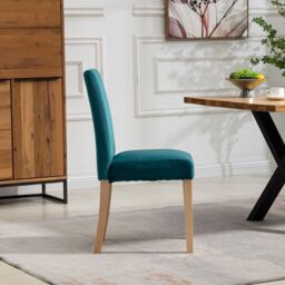Artemis Home Maiolo Velvet Dining Chairs - Set of 2 in Teal - thumbnail 4