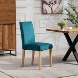 Artemis Home Maiolo Velvet Dining Chairs - Set of 2 in Teal - thumbnail 3
