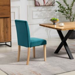 Artemis Home Maiolo Velvet Dining Chairs - Set of 2 in Teal - thumbnail 5