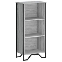 Berkfield Home Modern Bookcase Grey Sonoma 50x31x106 cm Engineered Wood - Size: 50 x 31 x 106 cm - thumbnail 3