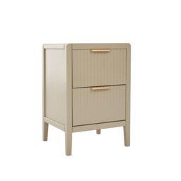Cabinet Bits Castel 2 Drawer Bedside Table in Beige - thumbnail 2