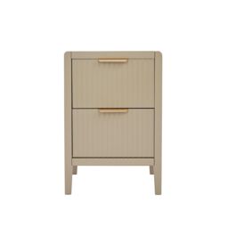 Cabinet Bits Castel 2 Drawer Bedside Table in Beige - thumbnail 3