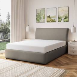 Artemis Home Bethany Fabric 150cm Kingsize Ottoman Bed Frame with Storage in Light Brown - Size: King - thumbnail 2