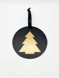SVNX Wooden Christmas Tree Ornaments - 4 Pack in Beige - thumbnail 3
