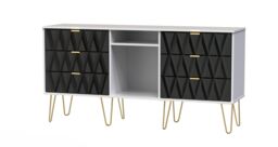 Ready Assembled 2 U Dallas 6 Drawer Sideboard (Ready Assembled) in Black - thumbnail 3